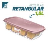 Pote Plástico 1,8L Retangular Com Tampa Hermético Sanremo Armazenamento
