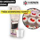 Pote Plástico Descartável Liso Translúcido P07 Copaza - Linha Café & Sobremesa - 250ml - pct 50 Unidades