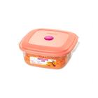 Pote Plástico Quadrado Baixo Vac Freezer Rosa 1300ml - Sanremo