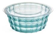 Pote Plasvale Redondo Em Plastico Cristal Azul Turquesa P