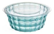 Pote Plasvale Redondo Em Plastico Cristal Azul Turquesa P