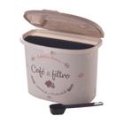 Pote Porta Café e Filtro + Colher Plasutil Retro 1,5 Litros