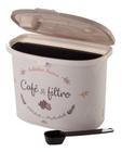 Pote Porta Café E Filtro De 1,5l Com Colher Dosadora Retrô Cor Marrom