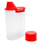 Pote Porta Farinha 2,5L Farinheira c/ Bico Dosador de Plástico Dispenser Para Cereais 2500ml Porta Sabão em Pó