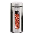 Pote Porta Mantimento De Inox Com Visor De Vidro 1300ml