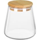 Pote Porta Mantimentos Com Tampa Bambu 640ml Transparente - HOME&CO