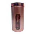 Pote Porta mantimentos Metalizado Rose Gold com visor 1.4Lt Bandeirante