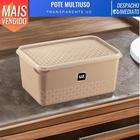 Pote Porta Mantimentos Retangular Transparente Multiuso 2L UZ