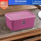 Pote Porta Mantimentos Retangular Transparente Multiuso 2L UZ