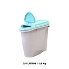 Pote Porta Ração Dispenser Home 3,5 Litros Plast Pet Azul