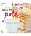 Pote Quadrado 250ml com tampa 20 unidades Prafesta