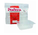 Pote Quadrado 500Ml Com tampa Cristal Pacote Com 20 Unidades Prafesta