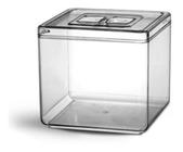 Pote Quadrado Acrílico Com Tampa Cereais E Doces 5 Lts