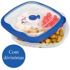 Pote quadrado de plástico para mantimentos frutas papinha ração freezer microondas sanremo flor