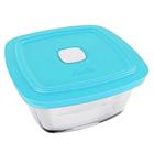 Pote Quadrado Facilita 1 Litro com Tampa Azul - Marinex