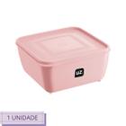 Pote Quadrado Plástico 5L Premium UZ Cor Rosa