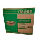 Pote Quadrado Transparente 350ml Tampa com Lacre F731 Fibraform c/100 un
