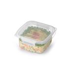 Pote Quadrado Transparente Com Travas M 860 Ml