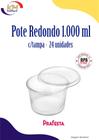 Pote Redondo 1.000 ml c/tampa 24 unid. - Prafesta - sobremesa, doces, conserva (7651)