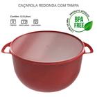 Pote Redondo Caçarola c/ Tampa e Alça 11,5 litros Vermelho - Uninjet