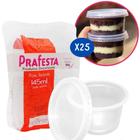 Pote Redondo Marmita Microondas e Freezer Prafesta 145ml Com Tampa - Cx 600 unidades (25x24)