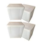 Pote Retangular 10L Margarina - 4 Pçs - Nastripack