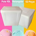 Pote Retangular 10L para fazer conserva 2 Pçs