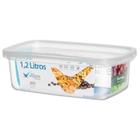 Pote Retangular Linha Volare 1,2 Litros BPA FREE - Rischioto