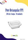 Pote retangular PP1 c/tampa 200 ml c/10 unid. - Starpack - embalagem freezer e microondas (16076)