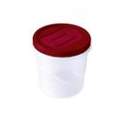 Pote Rosca Clic A3 Transparente E Vermelho 1,8 L- Plasútil