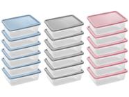 Pote Slim 850Ml P/Marmita Fit Freezer Microondas Kit 18 UN