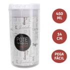 Pote Tampa Hermética Circular 450ml Trava Fácil Em Plástico - Clink