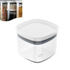 Pote Tampa Hermético 500ml Organizador Mantimentos Cozinha Block Branco OB 100 Ou