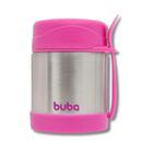 Pote termico com colher rosa - buba