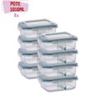 Pote Vidro Hermético Mantimentos Divisória 1010ml 8 Uniddade - QUALITY HOUSE