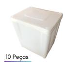 Potes De Plastico Com Tampa Para Alimentos - Kit 10 Peças