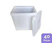 Potes De Plastico Para Freezer De 10L - Kit 40 Peças