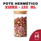 Potes de Vidro Herméticos 150ml - Bambu Senhora Madeira