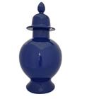 Potiche Azul em Cerâmica com Tampo 46cm