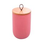 Potiche de cerâmica bambu lines rosa 15,5 cm lyor
