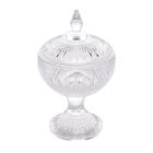 Potiche Decorativa Cristal com Pé Queen 11X18cm - Wolff