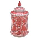 Potiche Decorativa Vermelho com Branco- 31x16cm - Potiche para Estilo e Sofisticação - Perfeita para Decoração Clássica!