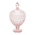 Potiche Decorativo Cristal C/Pe Angel Roxo 27905 Rojemac