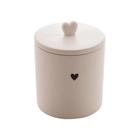 Potiche Decorativo De Cerâmica Heart Branco Lyor 12cm