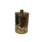 Potiche em Cerâmica com tampa - dourado com preto - 18,5cm - 24161 - 8
