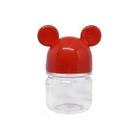 Potinho Vermelho Transparente Mickey Minnie Mouse - 7cm - 6 Un - Rizzo - Pareja Plásticos