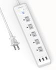 Power Strip WRXDMC de 2 pinos a 3 pinos com cabo de 5 pés e USB