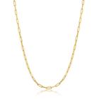 Prata Esterlina 1.8mm Long Link Clip Chain - Gold Plat - Links Of Italy