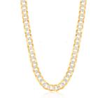 Prata Esterlina GP 7.3mm Flat Pave Cuban Chain, 20