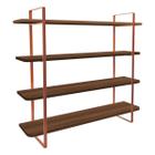 Prateleira Arnad Modelo Industrial para Decoração 100x20 cm Cobre/Villandry - Genus Móveis